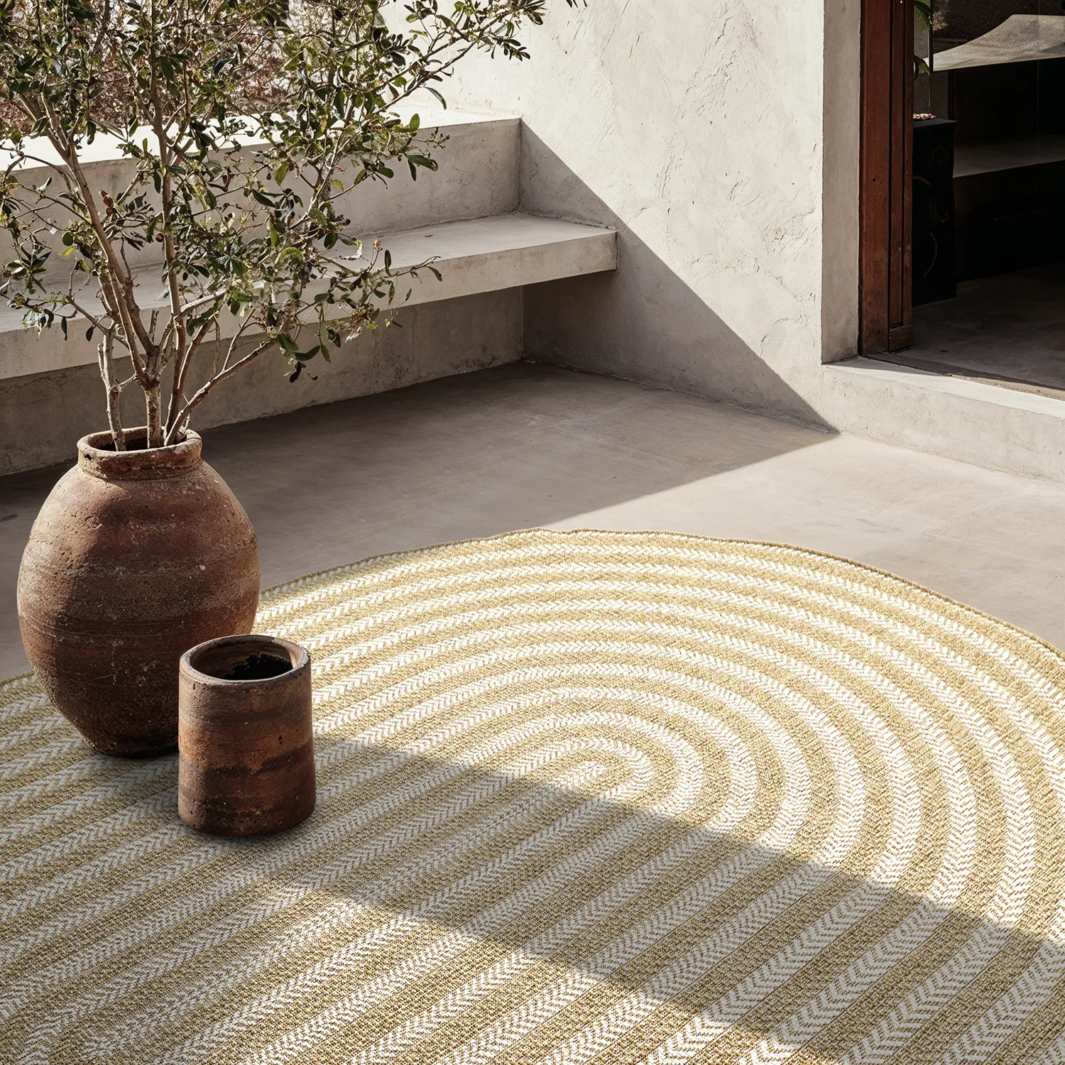 Tappeto ovale - Indoor/outdoor Leander (natura)