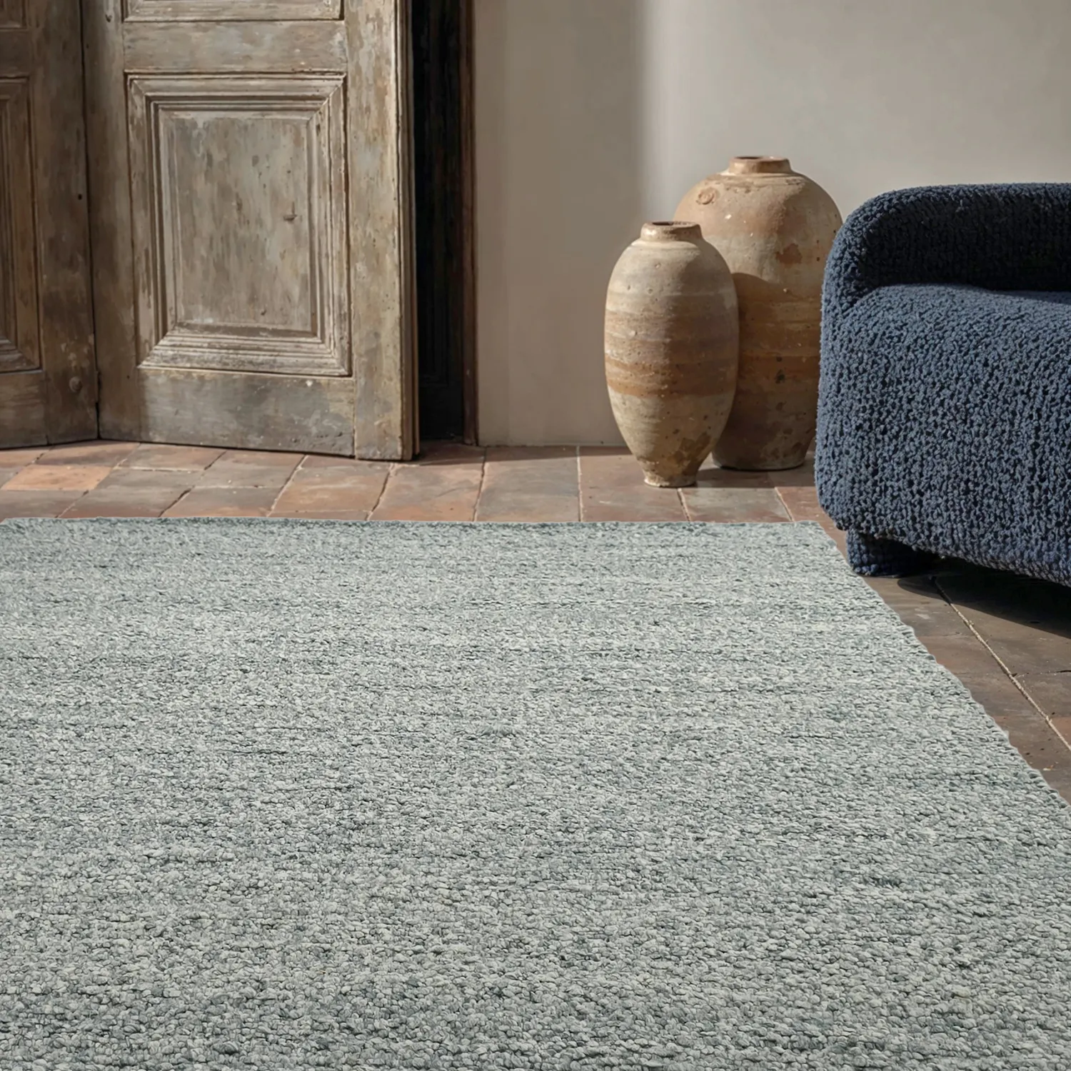 Tappeti per Interni/Esterni - Milford Wool Look (azzurro)