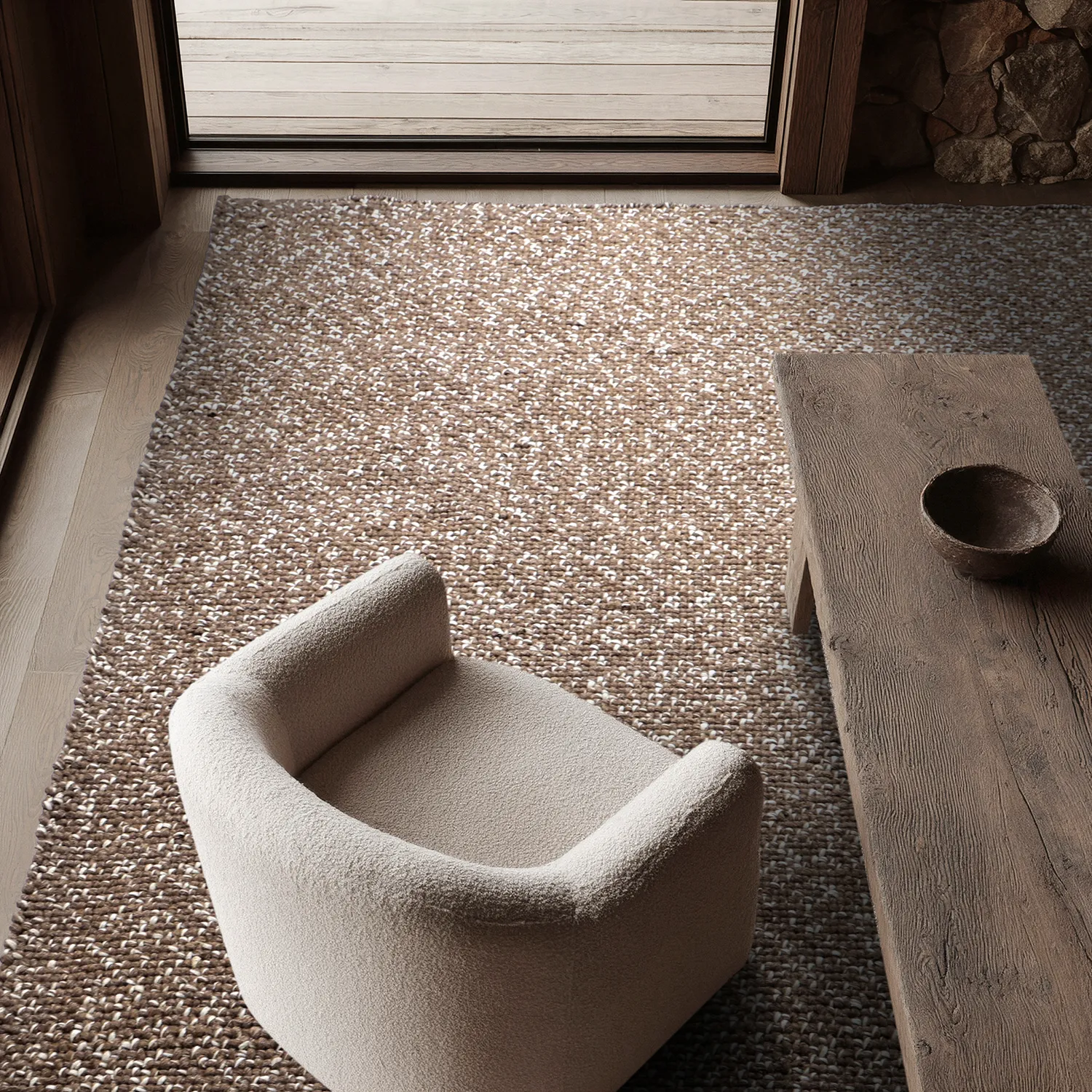 Tappeti per Interni/Esterni - Orta Wool Look (marrone)