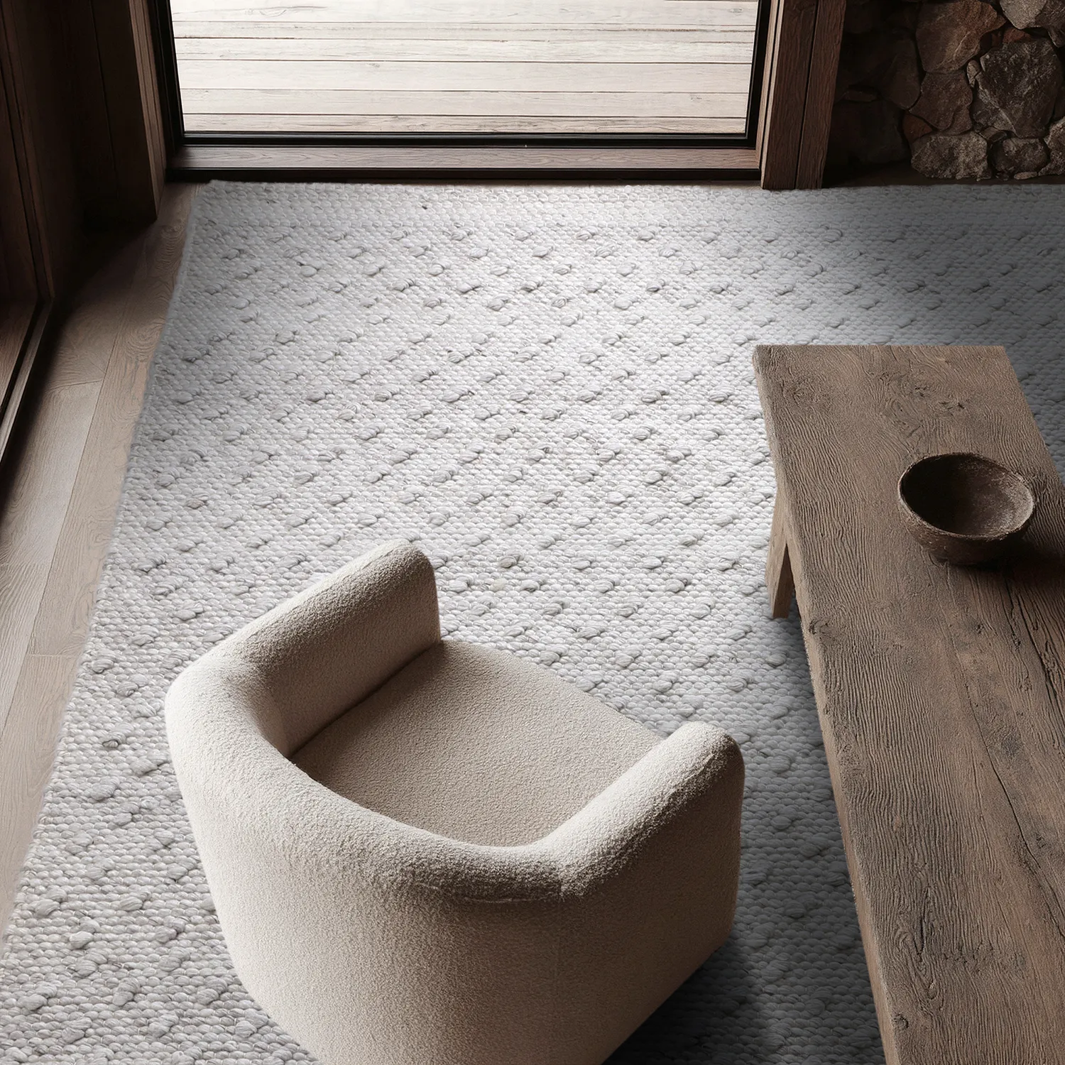 Tappeti per Interni/Esterni - Todi Wool Look (grigio/beige)