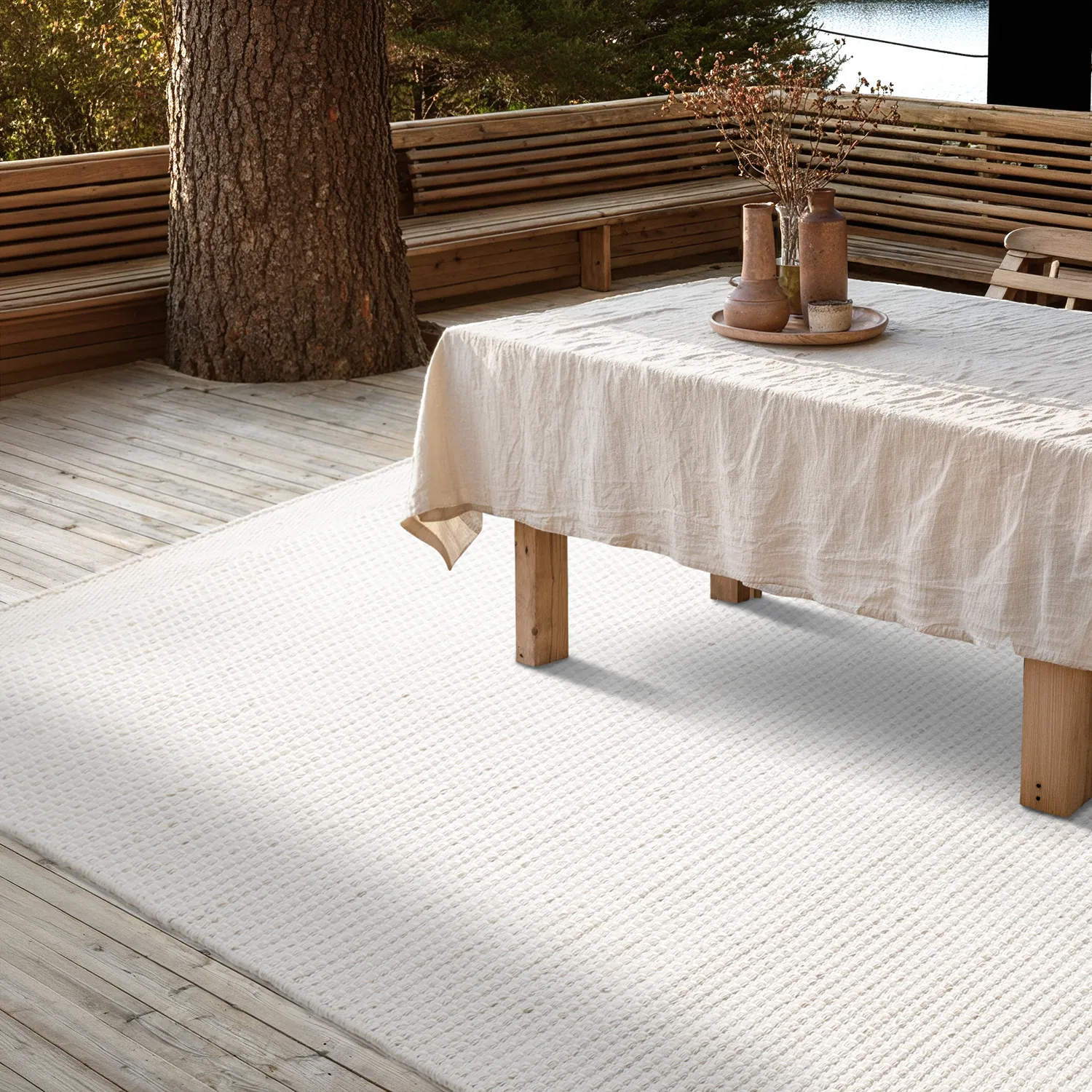 Tappeti per Interni/Esterni - Coastal Wool Look (crema)