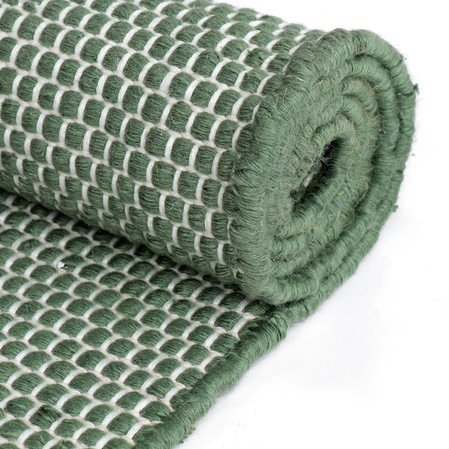 Tappeti per Interni/Esterni - Coastal Wool Look (verde/bianco)
