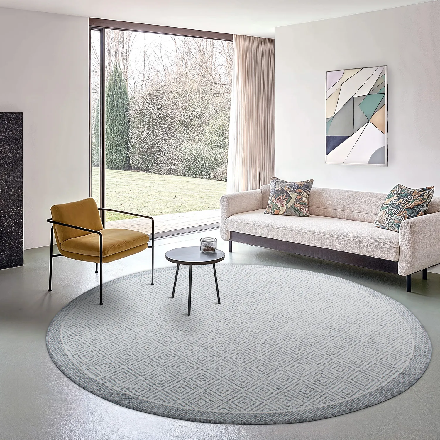 Tappeto rotondo - Monsaraz (grigio)