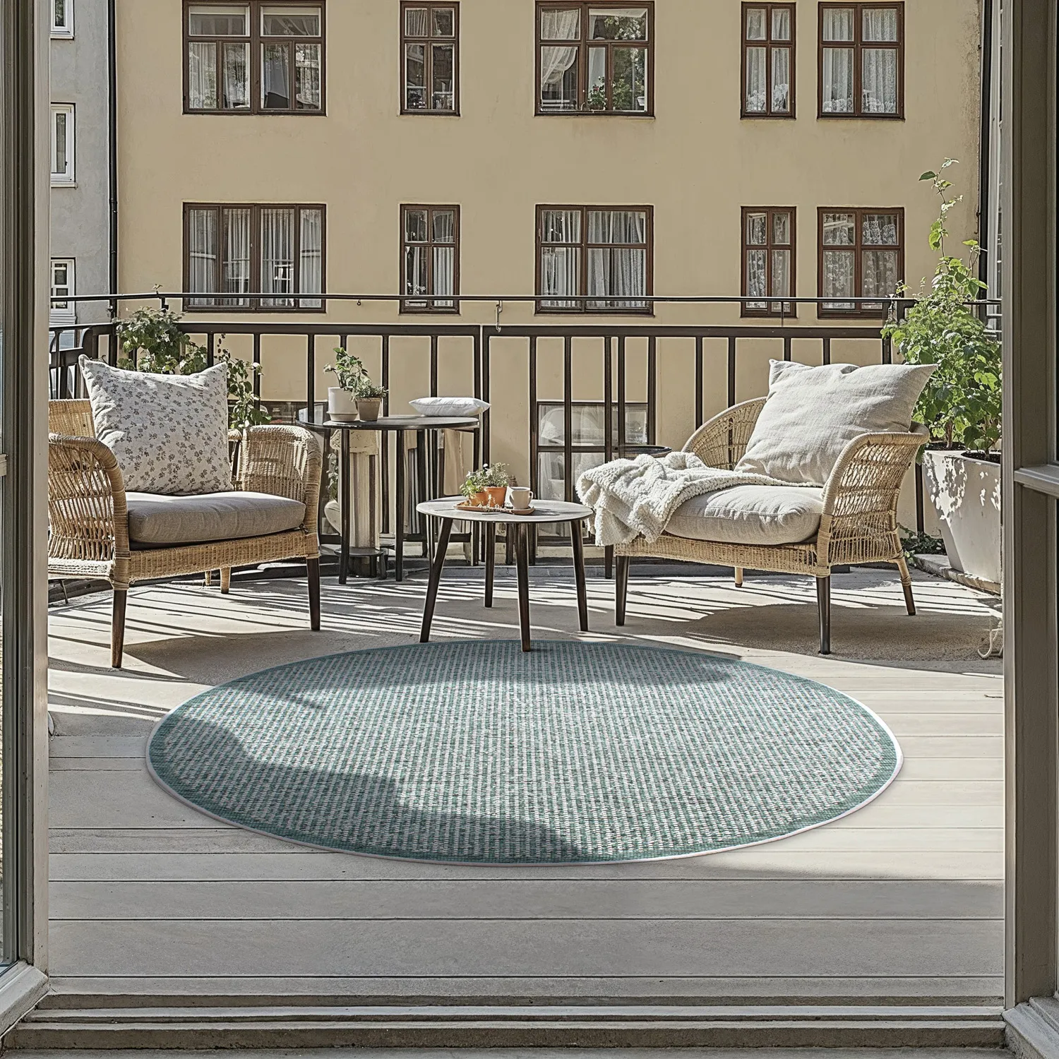 Tappeto rotondo - Tromsø (verde)