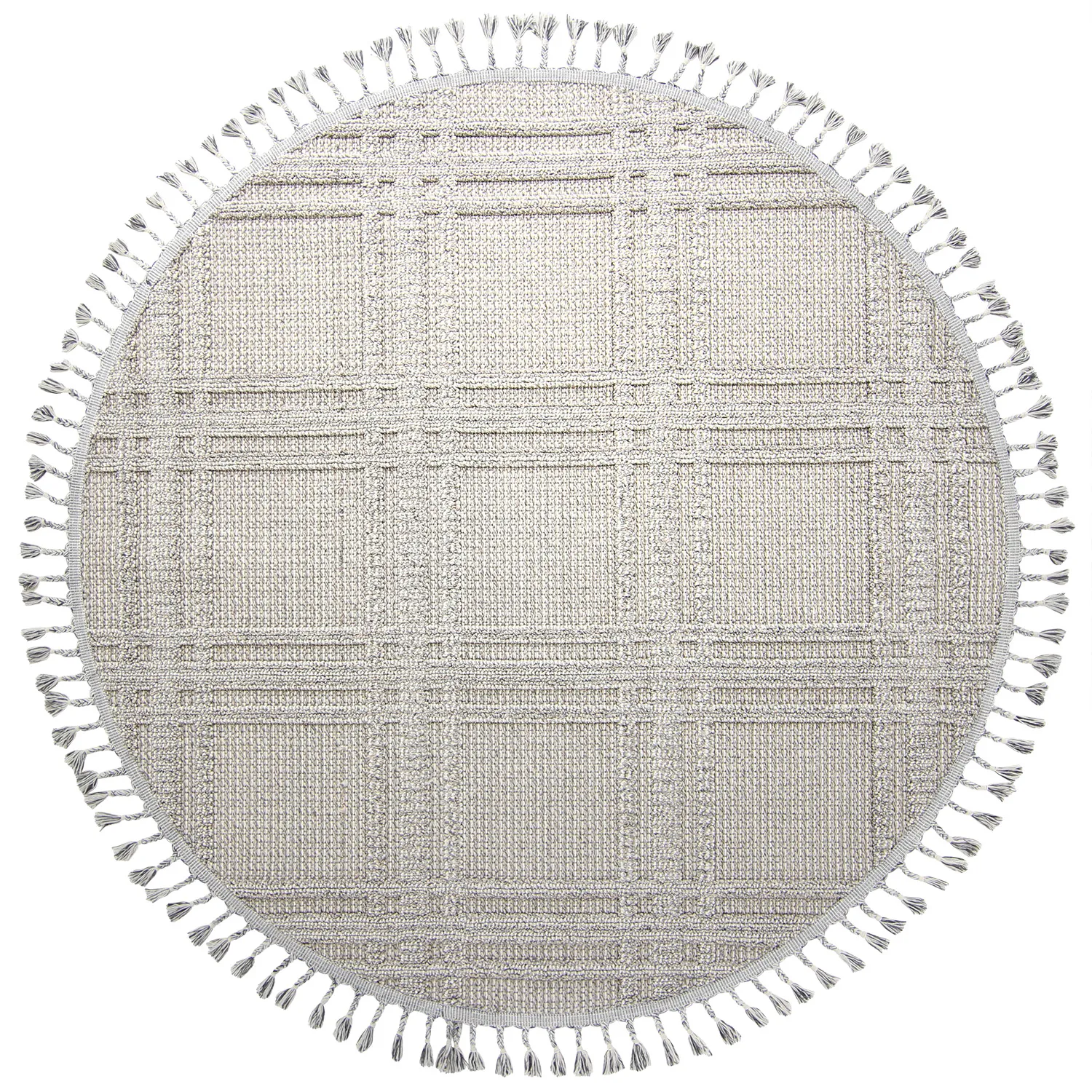 Tappeti rotondi - Indoor/Outdoor Victoria (grigio)