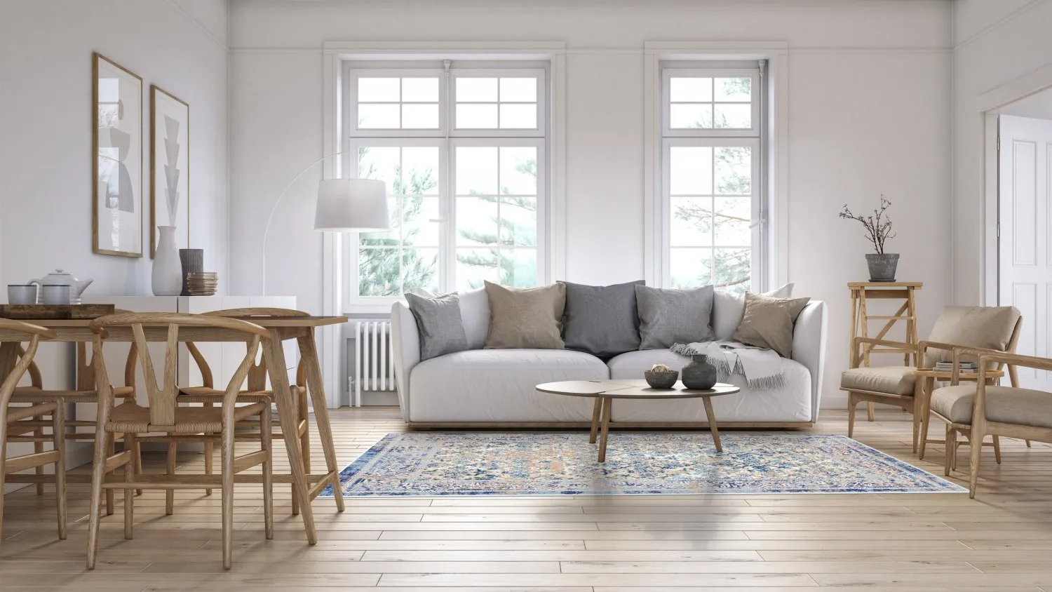 Tappeto Wilton - Denizli (blu)