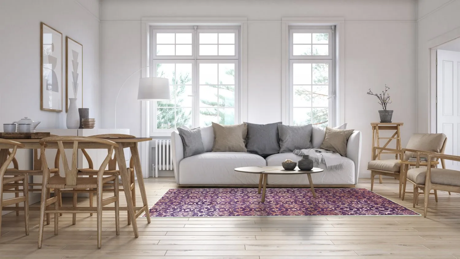 Tappeto Wilton - Palazzo (porpora)