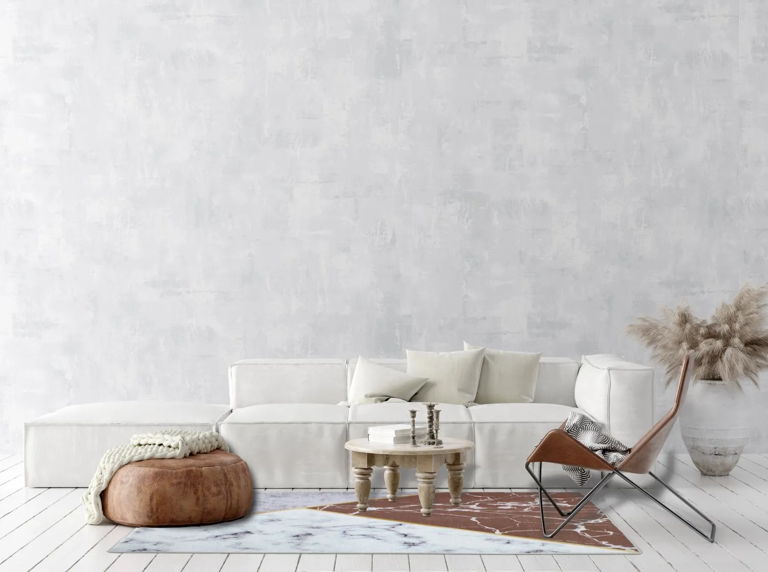 Tappeto Wilton - Savino (grigio/bianco/marrone)
