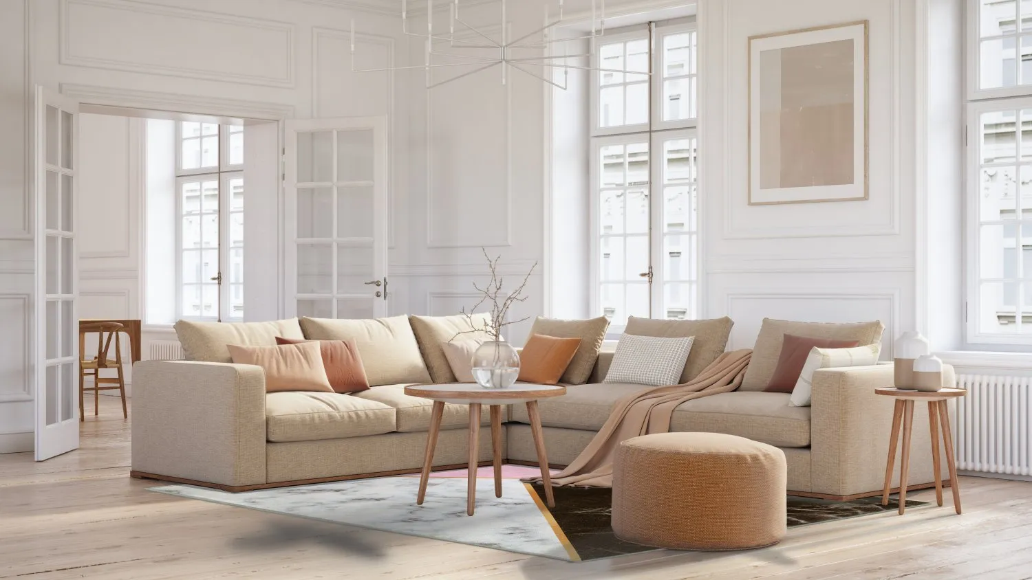 Tappeto Wilton - Savino (nero/bianco/rosa)