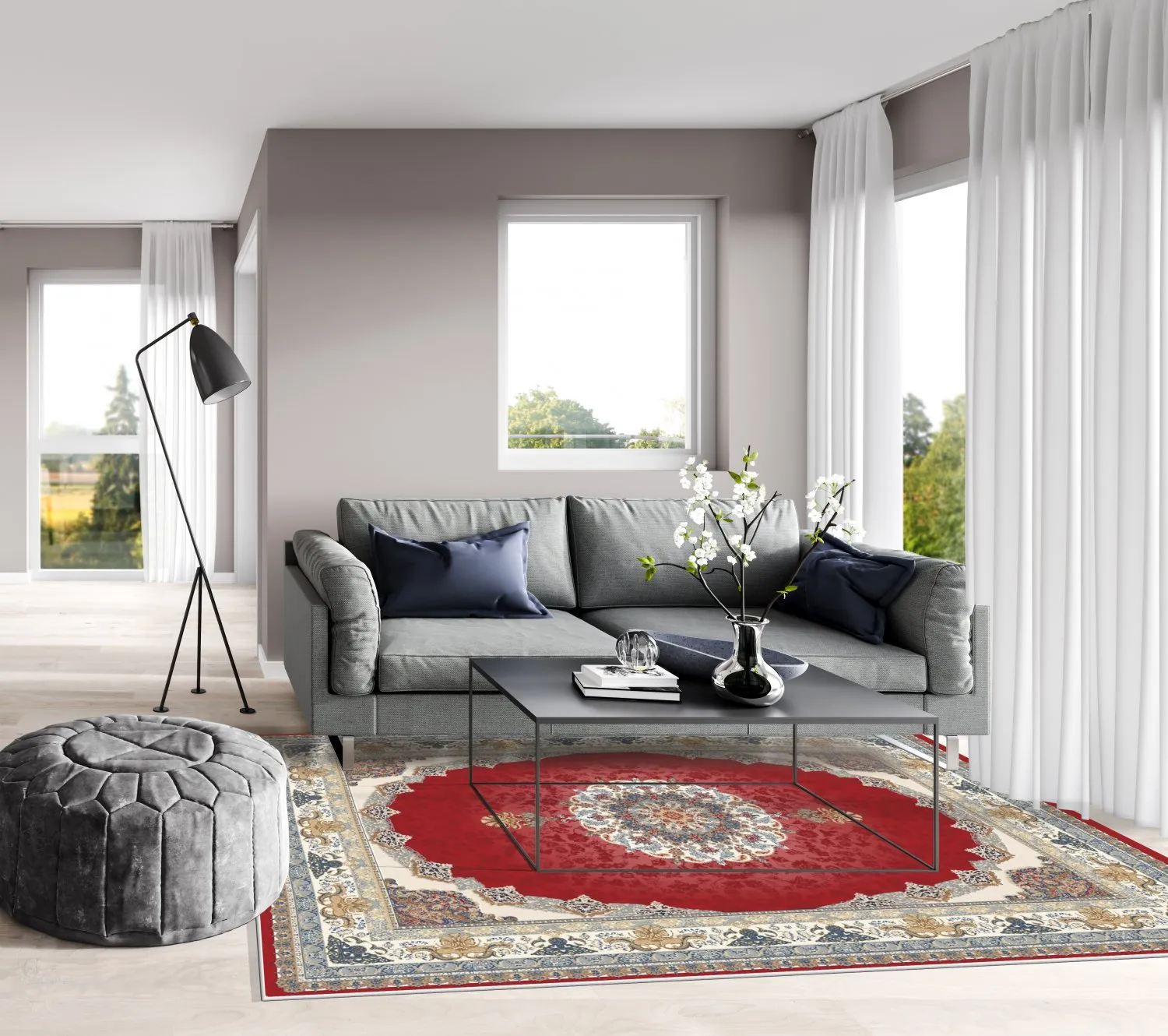 Tappeto Wilton - Lukla (rosso)