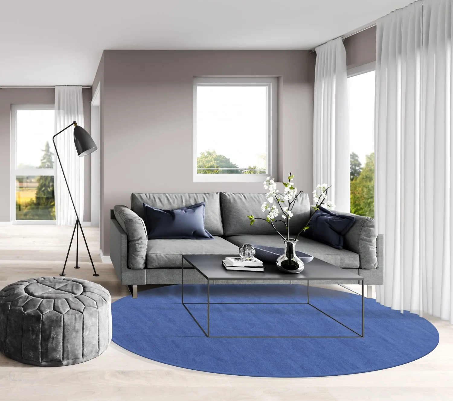 Tappeti rotondi - Hamilton (Classic Blue)