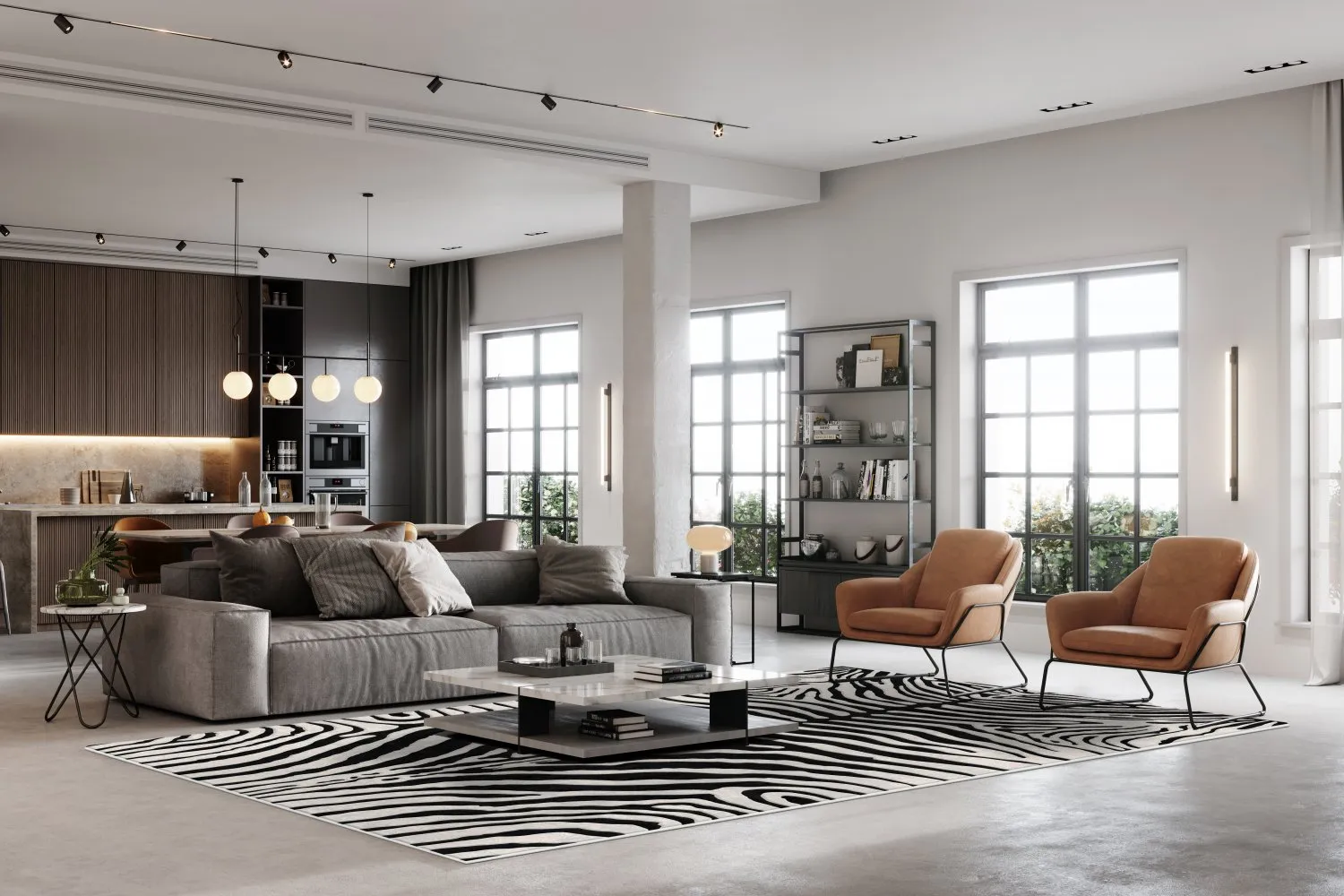 Tappeto Wilton - Zebra (nero/bianco)