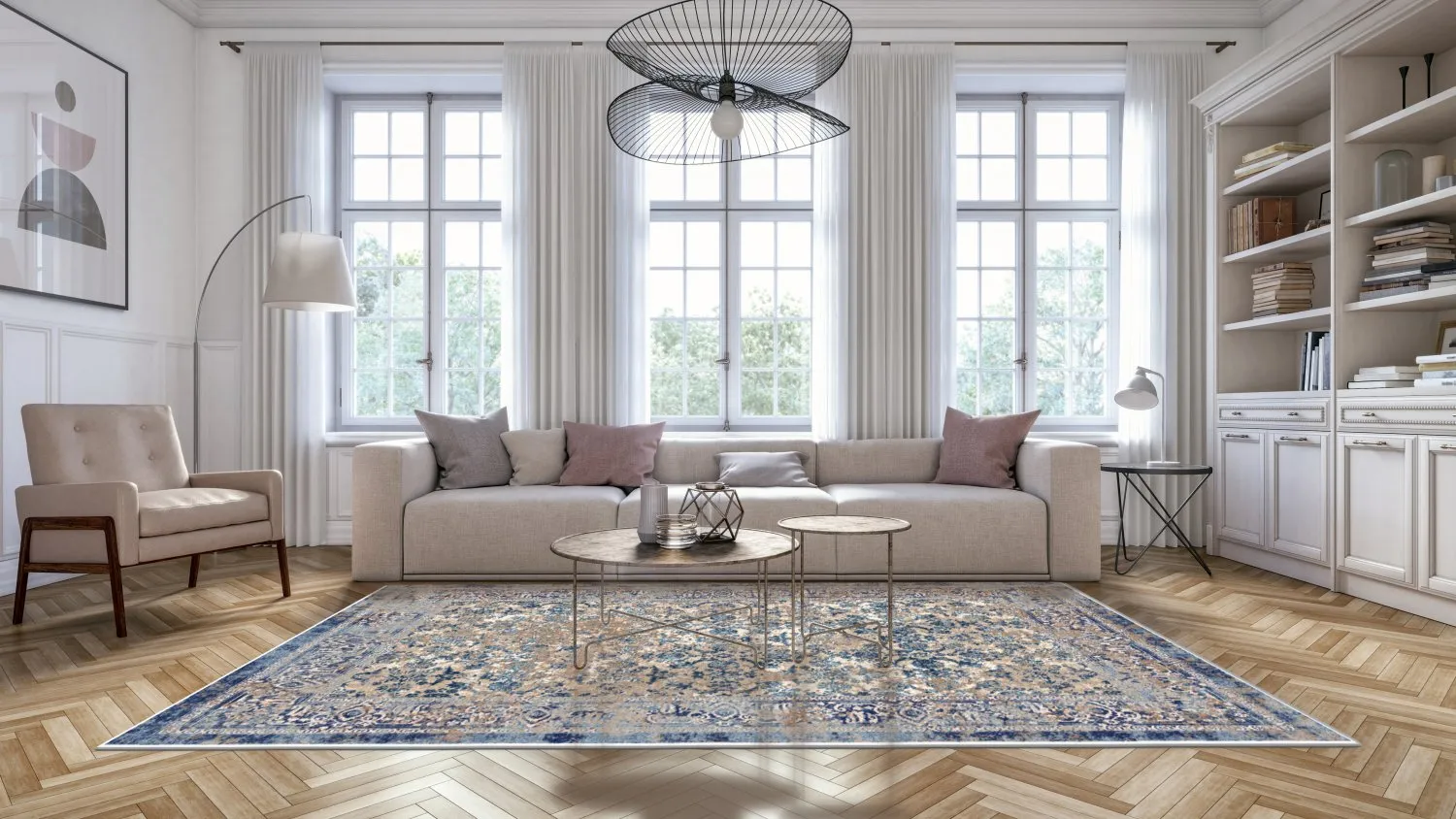 Tappeto Wilton - Denizli (blu)