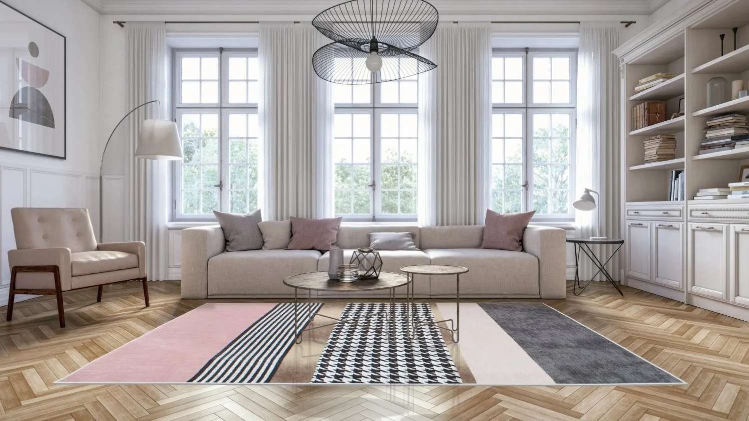 Tappeto Wilton - Esme (rosa/multi)