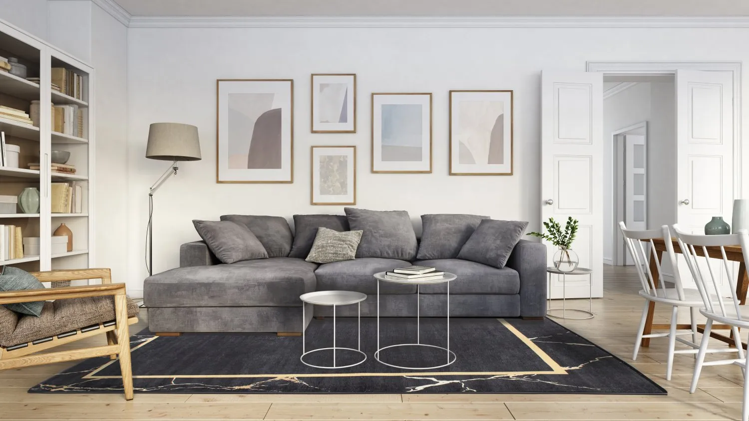 Tappeto Wilton - Cerasia (nero/oro)