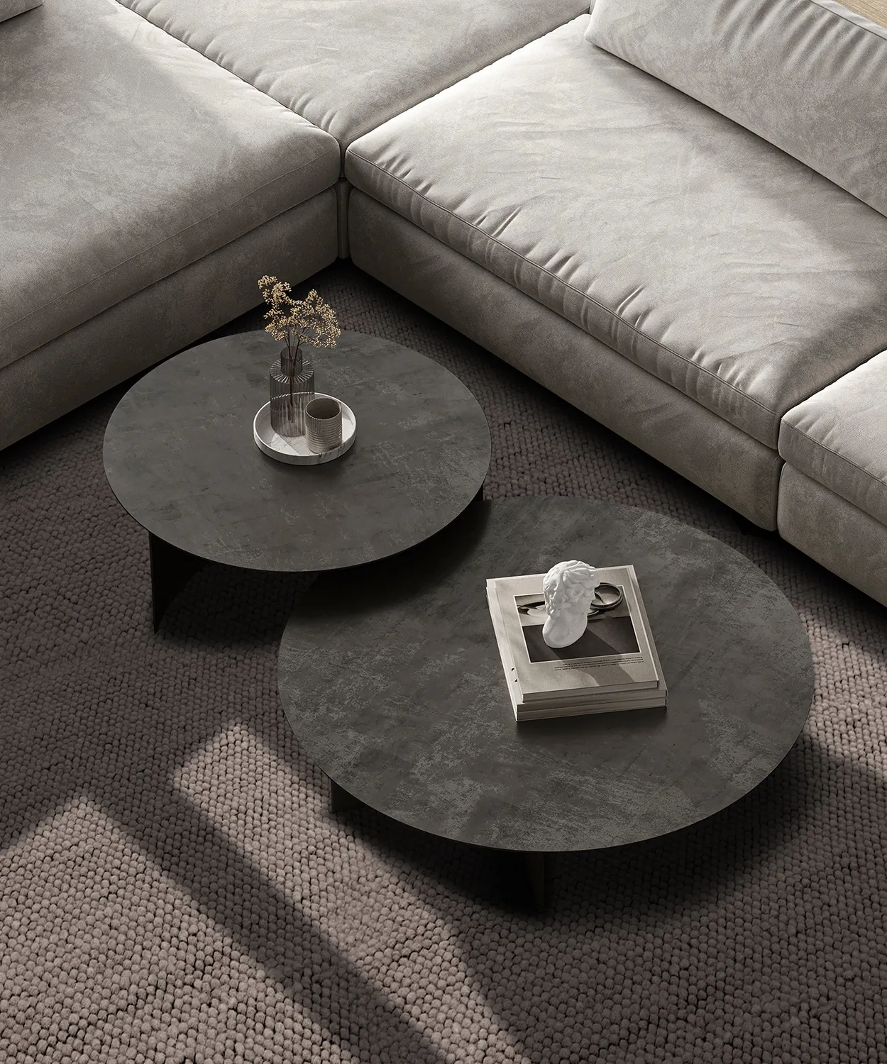 Tappeti rotondi - Avafors Wool Bubble (marrone)