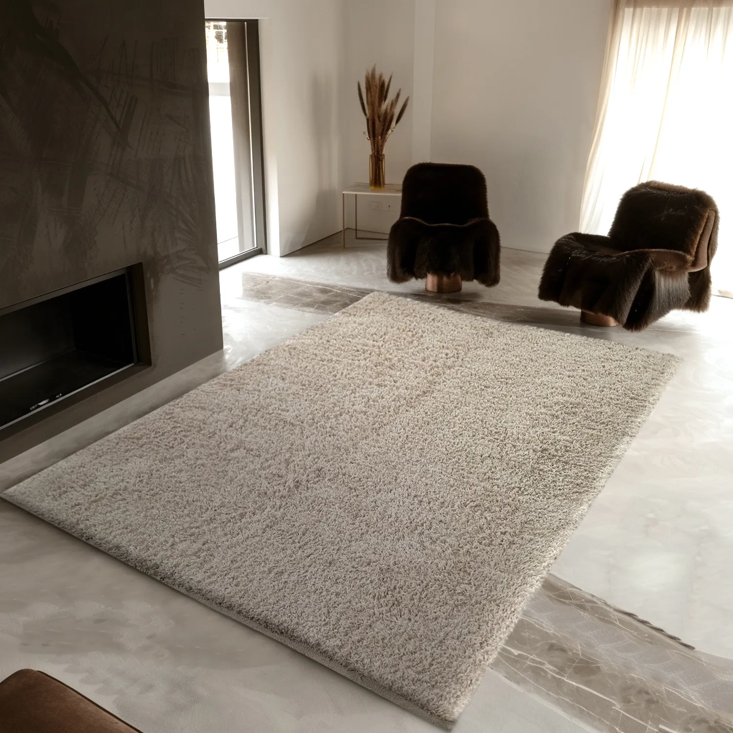 Tappeto A Pelo Lungo - Enya Natural Cotton Shaggy (natura)