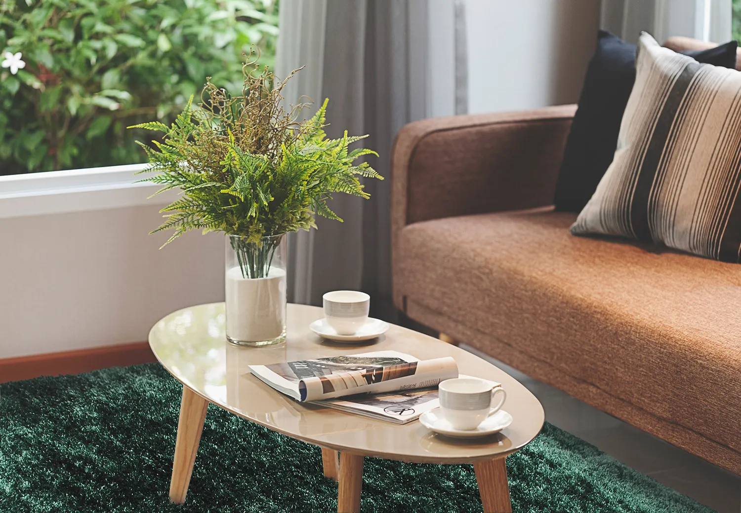 Tappeto A Pelo Lungo - Cosy (verde scuro)