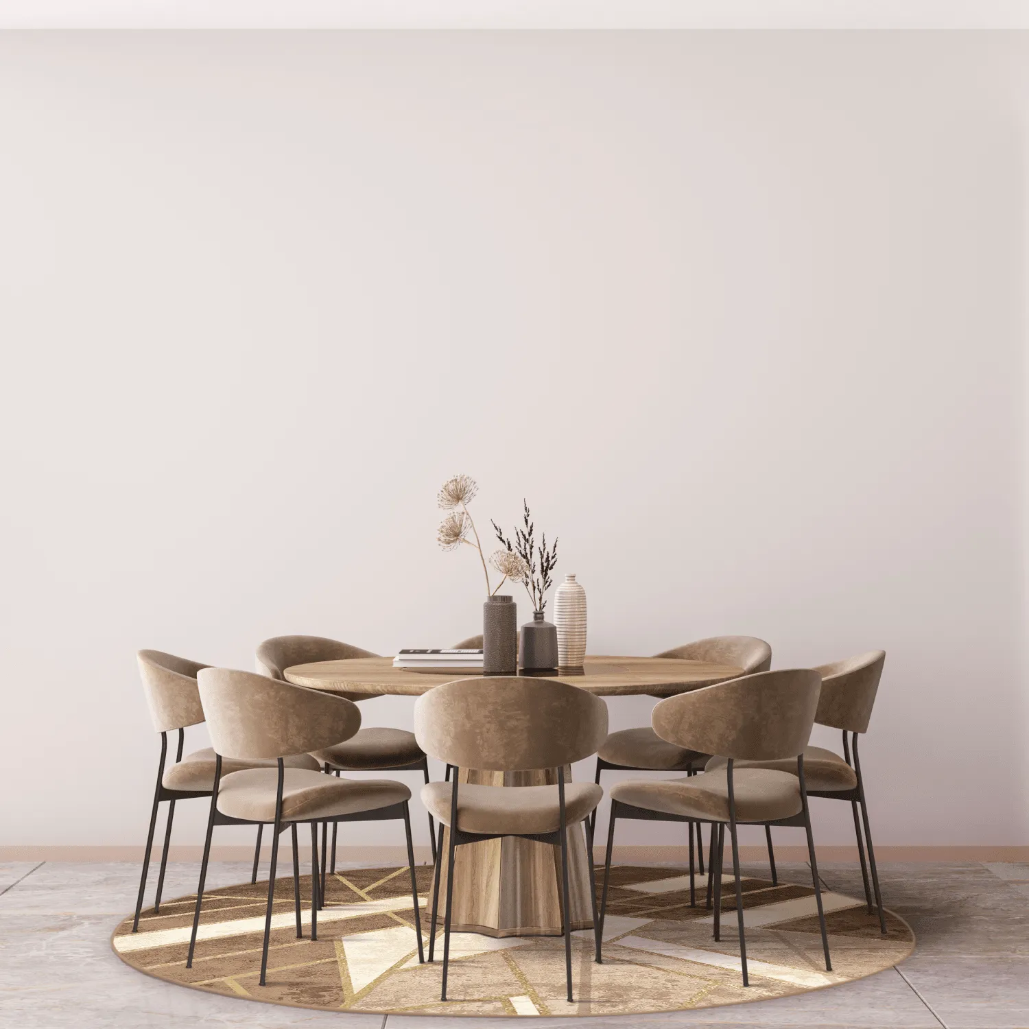 Tappeto rotondo - Amasra (beige)
