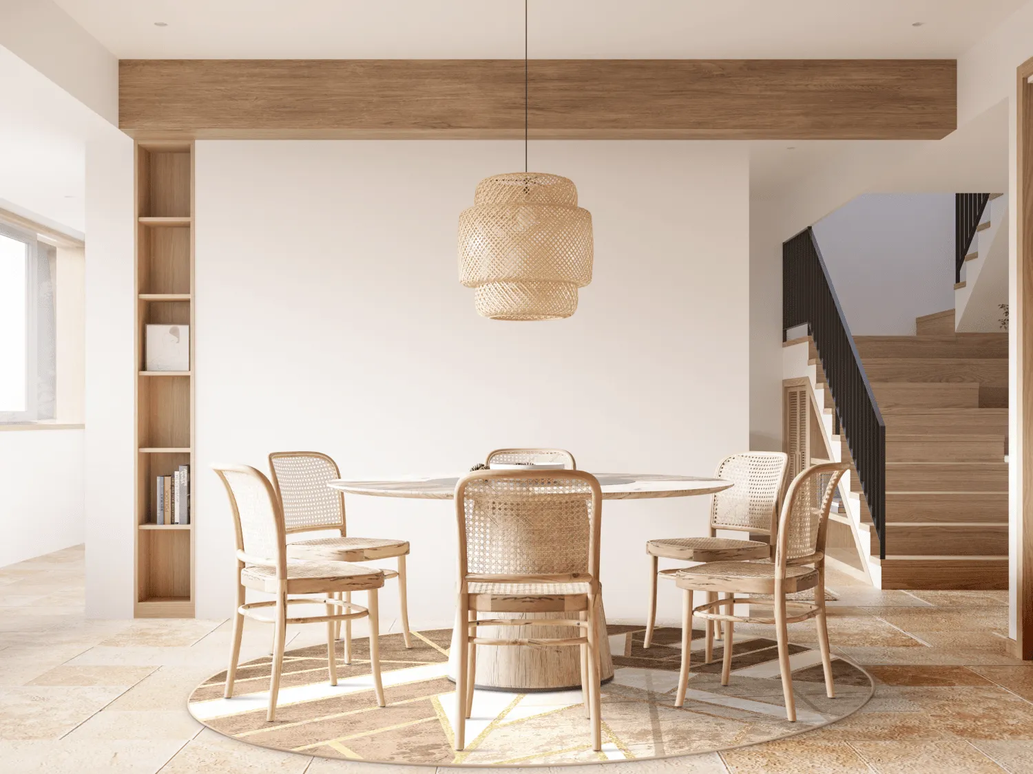 Tappeto rotondo - Amasra (beige)
