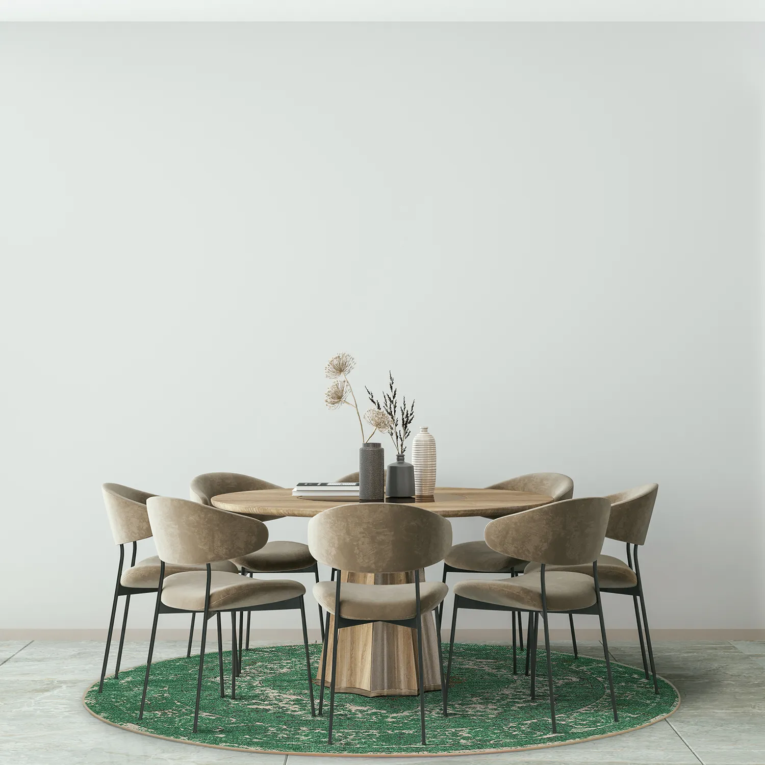 Tappeto rotondo - Lainey (verde)