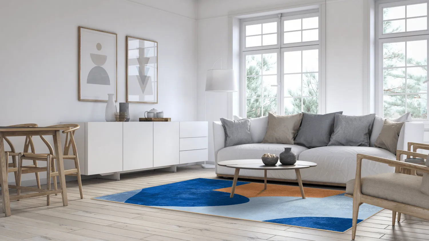 Tappeto Wilton - Lazio (blu)