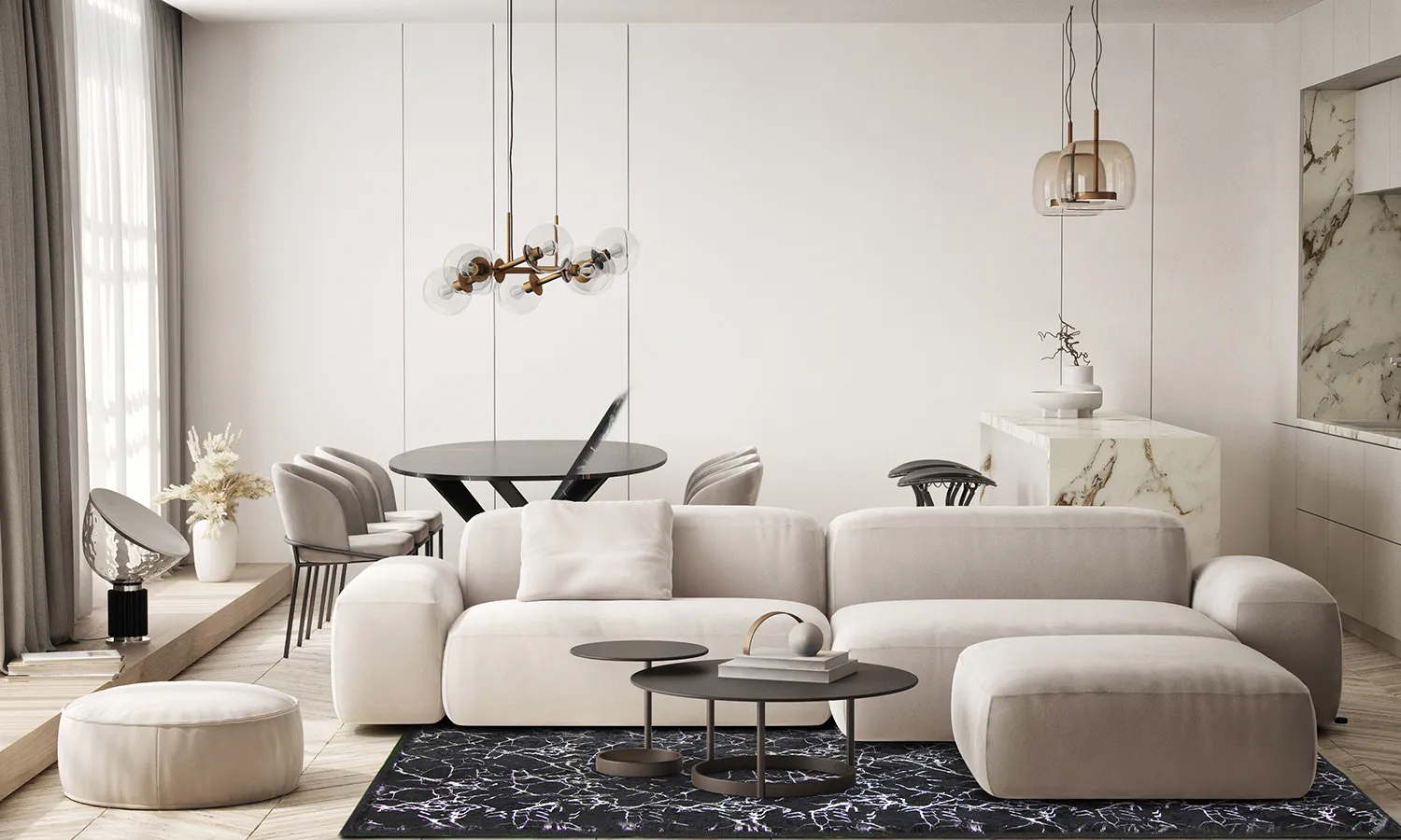 Tappeto Wilton - Zaria (nero/argento)