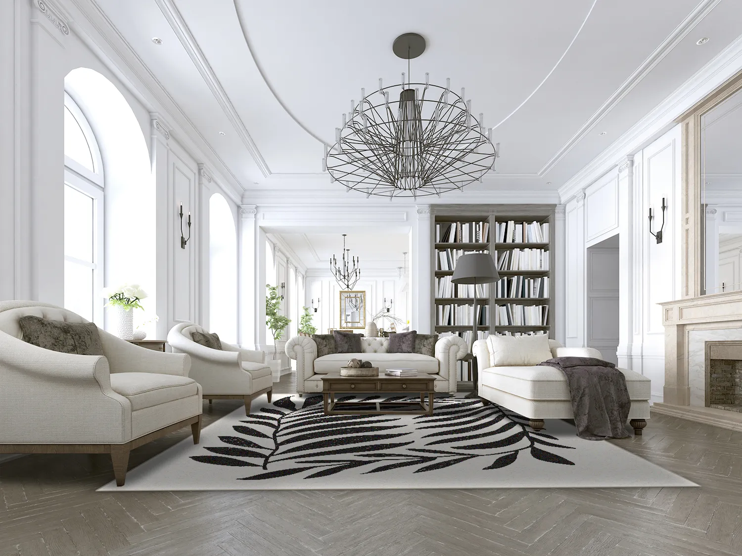 Tappeto Wilton - Betty (beige/nero)