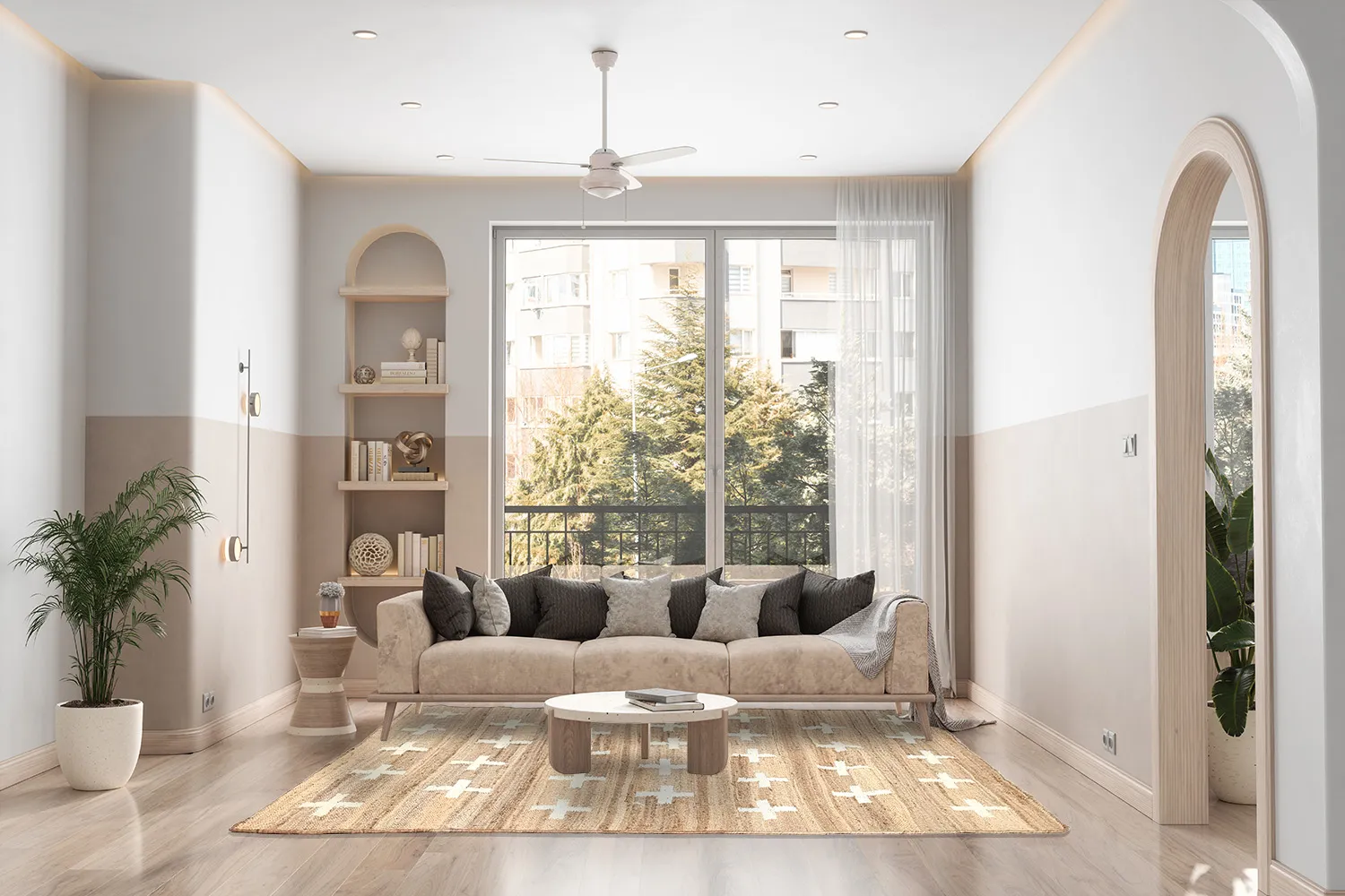 Tappeto In Lana - Palma (beige)