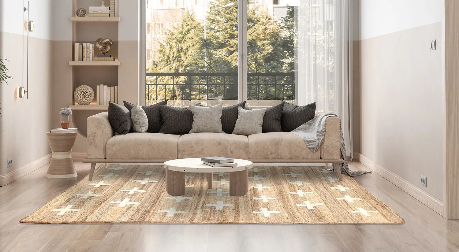 Tappeto In Lana - Palma (beige)