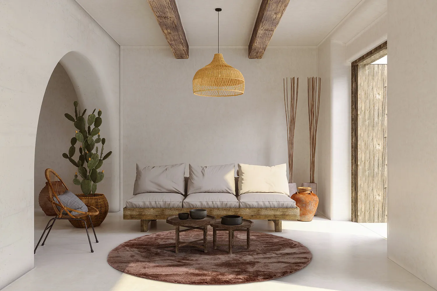 Tappeti rotondi - Aranga Super Soft Fur (Marrone scuro)