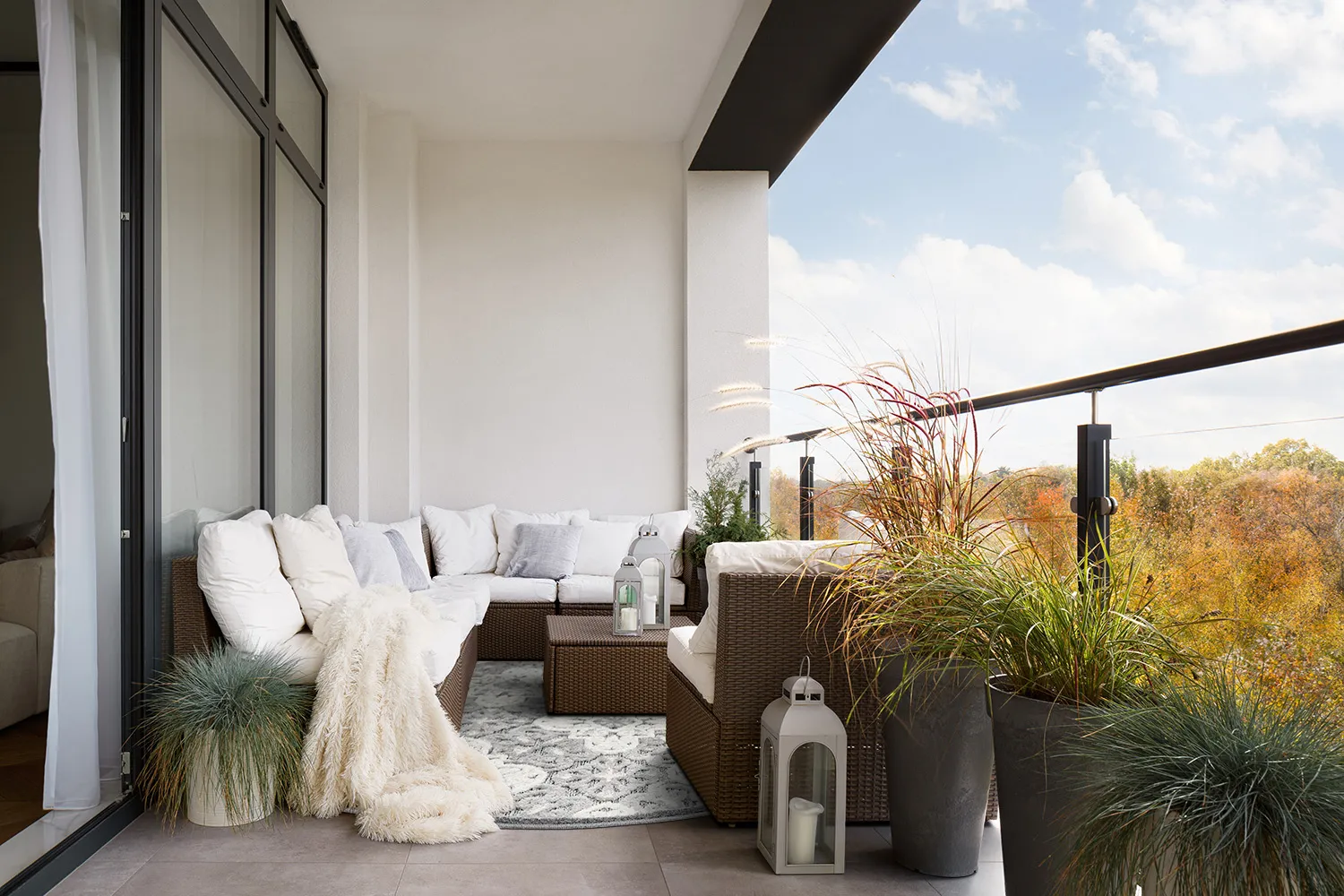 Tappeti rotondi - Indoor/Outdoor Hampton (grigio)