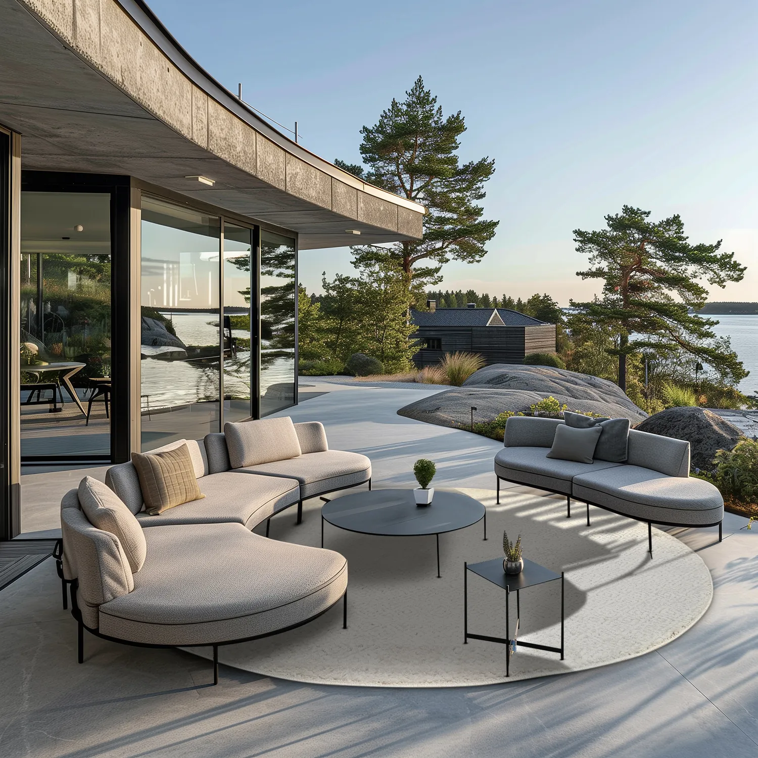 Tappeti rotondi - Indoor/Outdoor Baldwin (cream)
