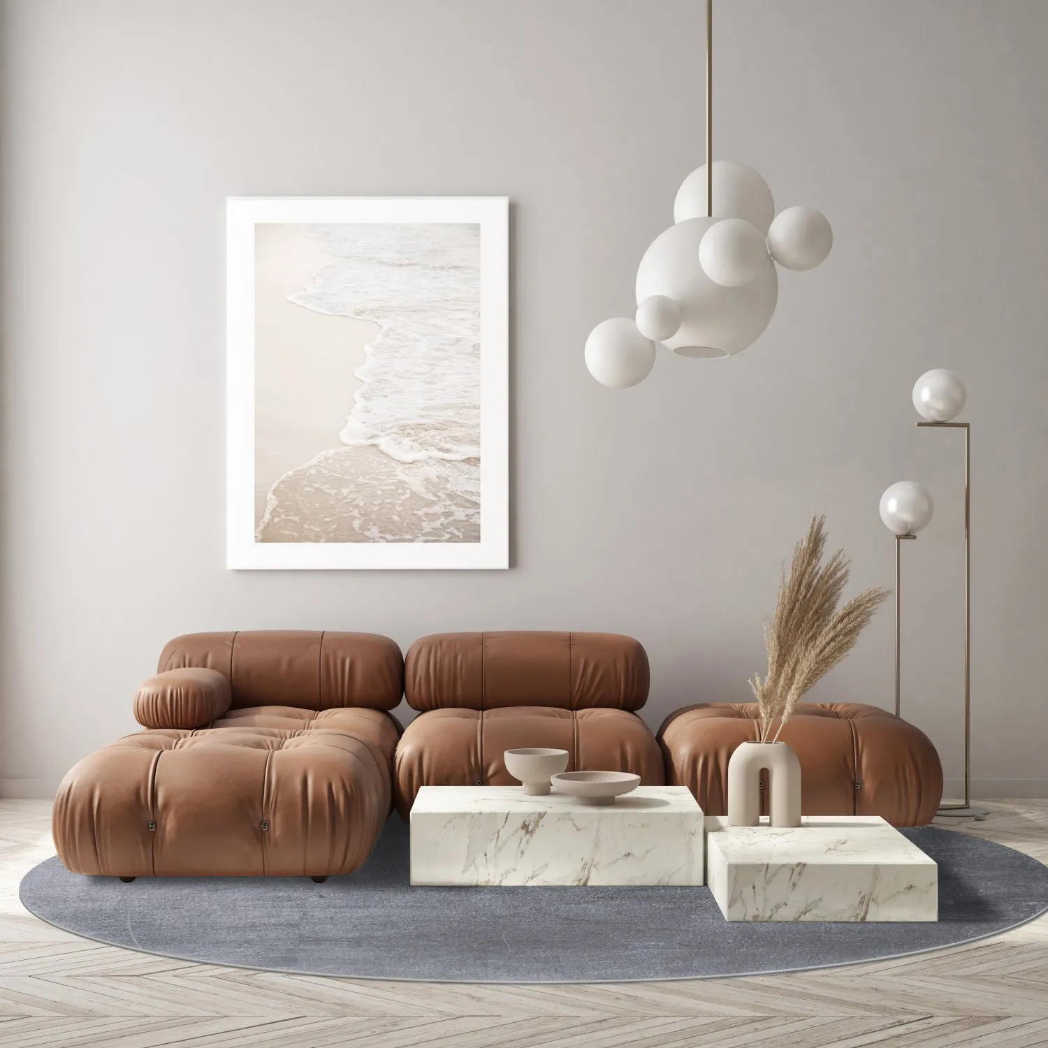 Tappeto rotondo - Artena (grigio)