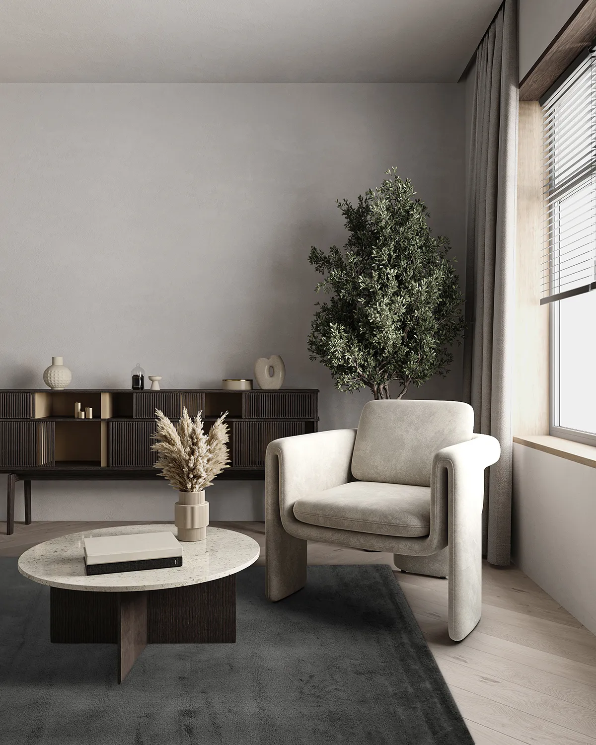 Tappeto Wilton - Vevila (grigio scuro)