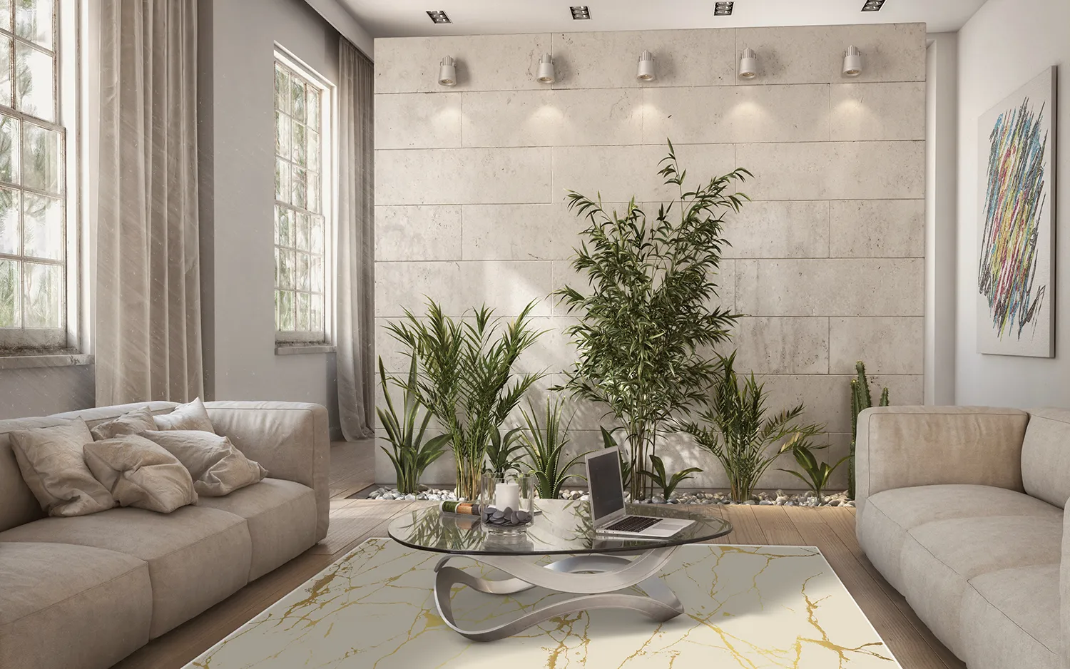 Tappeto Wilton - Vieste (beige/oro)