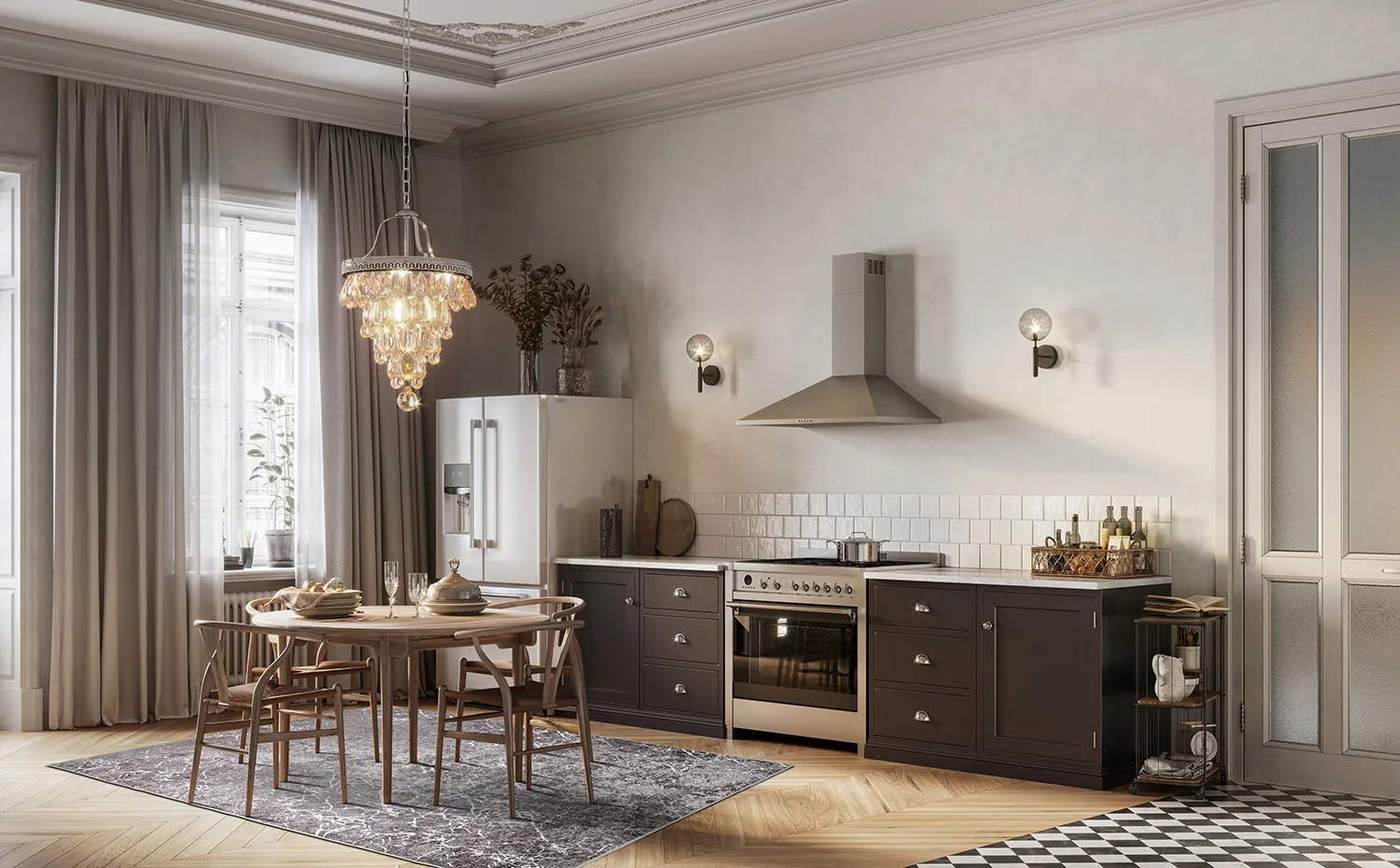 Tappeto Wilton - Zaria (grigio scuro/argento)