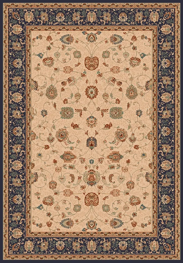 Tappeto Wilton - Angelica (beige/blu marino)