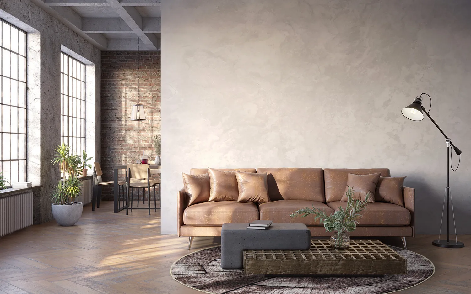 Tappeto rotondo - Event (grigio)