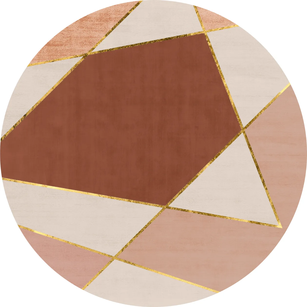 Tappeti rotondi - Jade (beige/rosa)