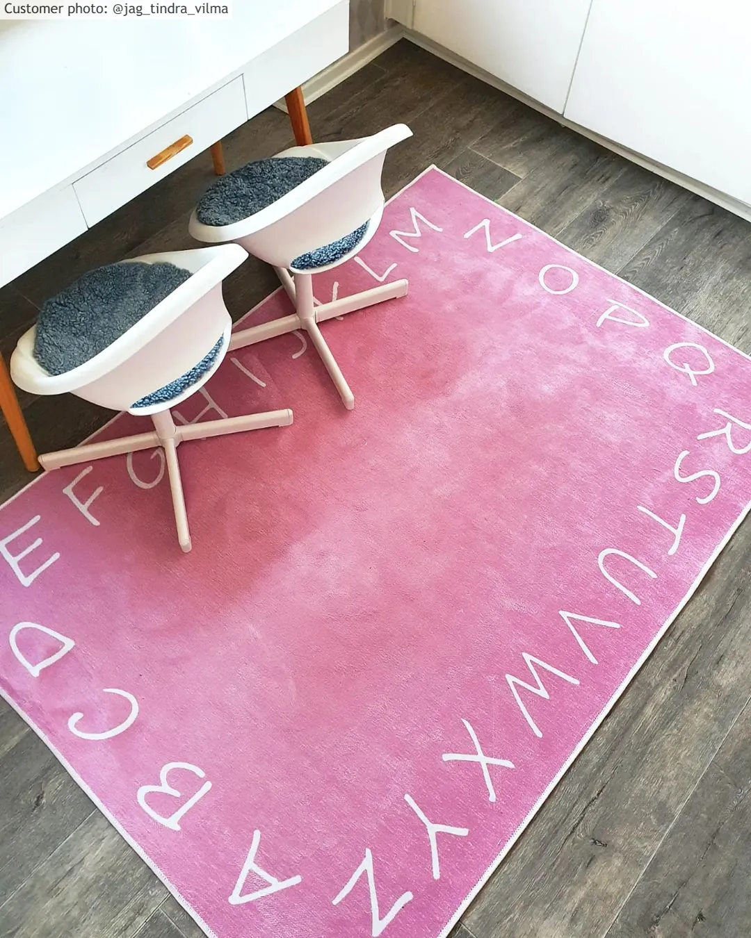 Tappeti per bambini - Alphabetic Border (rosa)
