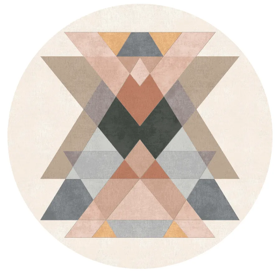 Tappeto rotondo - Jeral (beige/multi)