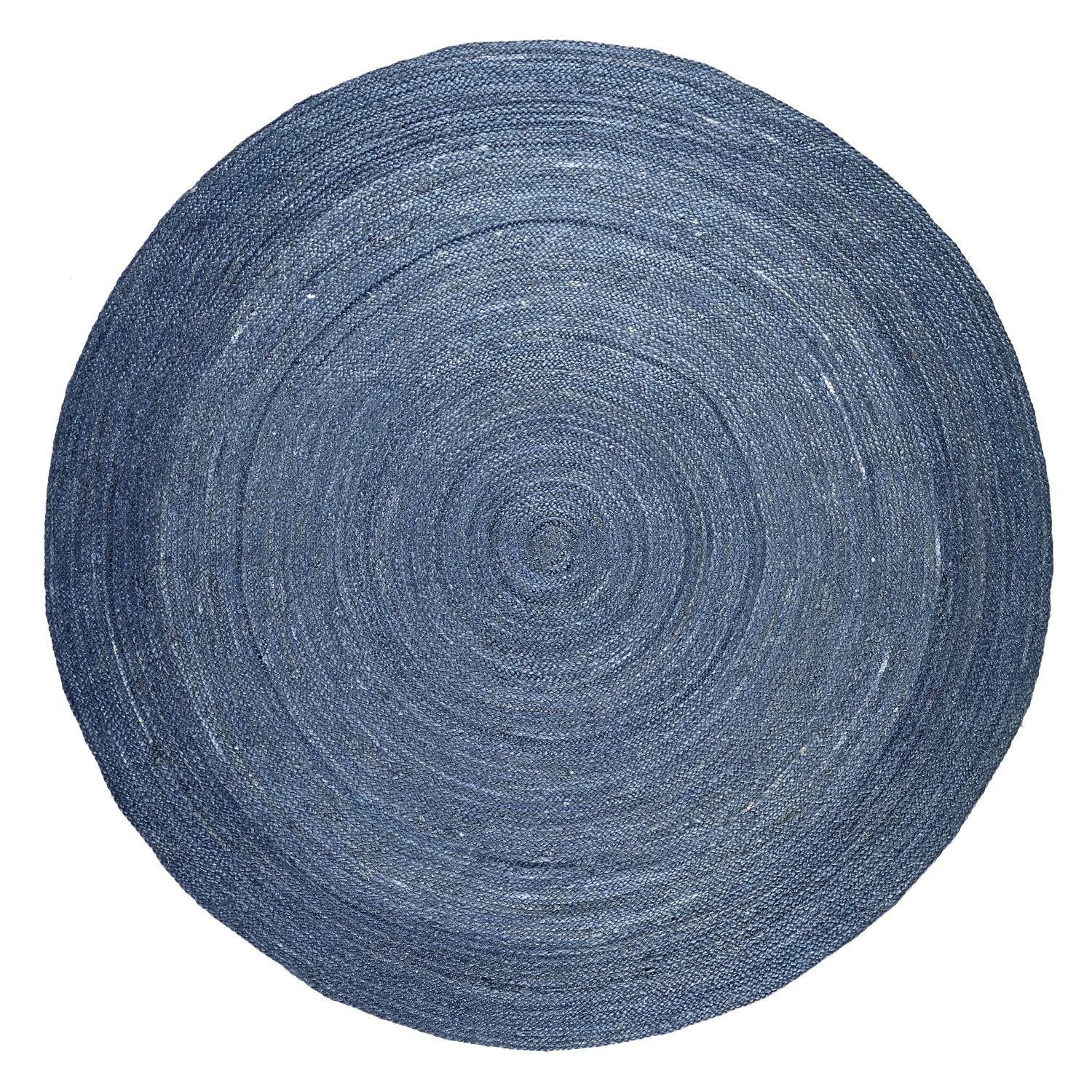 Tappeto rotondo in juta - Amasia (blu)