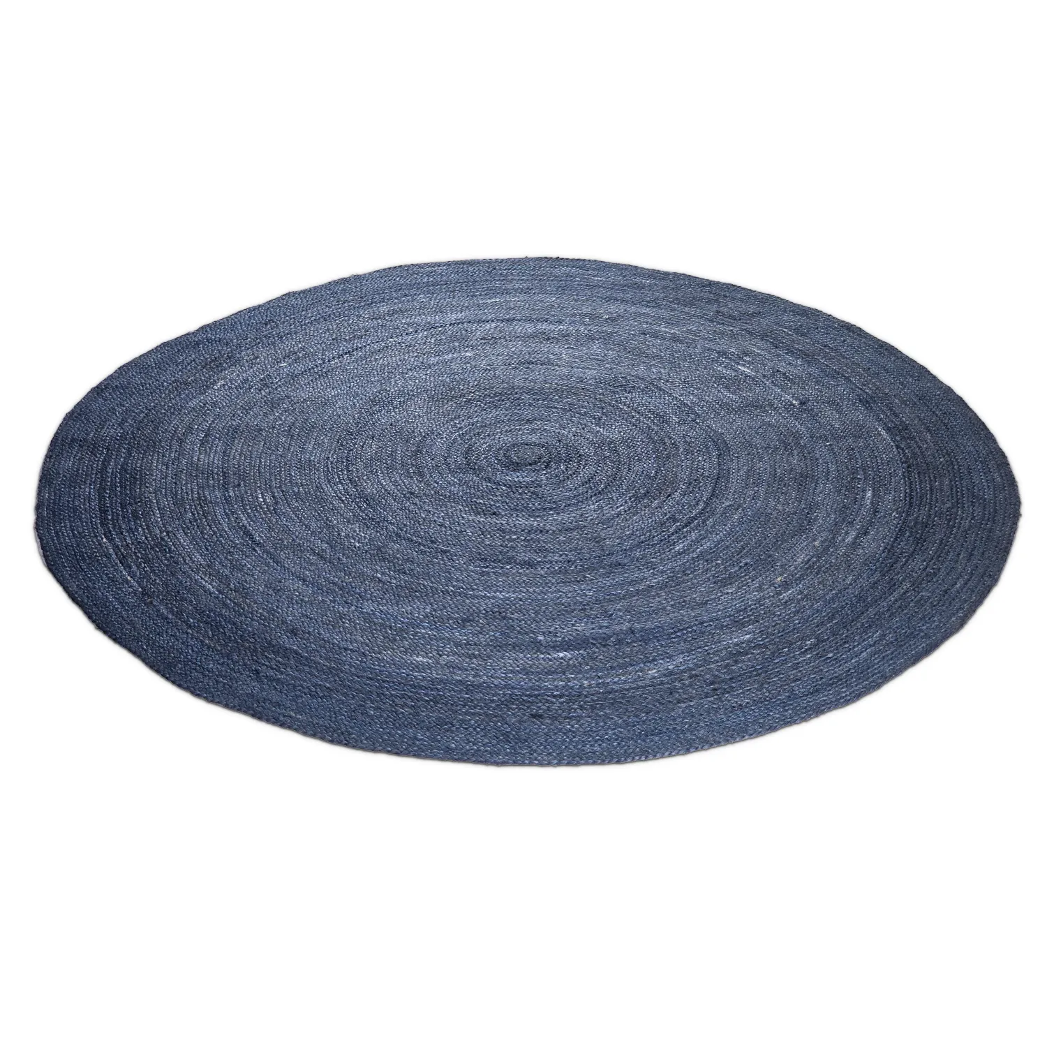 Tappeto rotondo in juta - Amasia (blu)