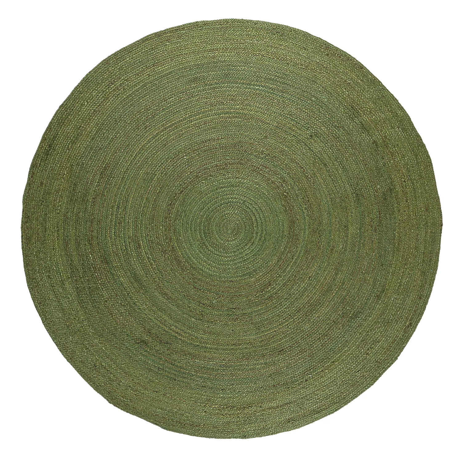 Tappeto rotondo in juta - Amasia (verde militare)