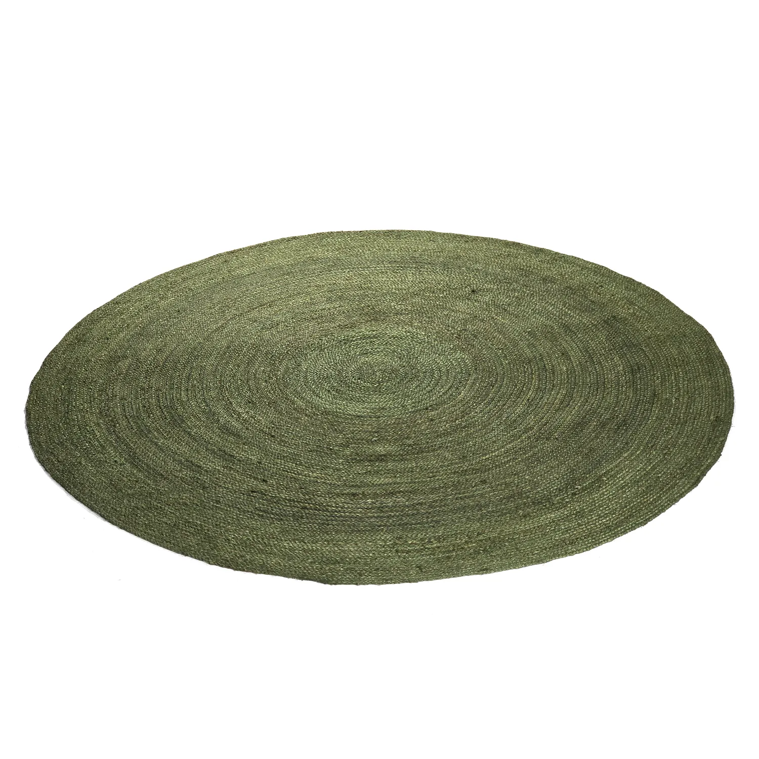 Tappeto rotondo in juta - Amasia (verde militare)