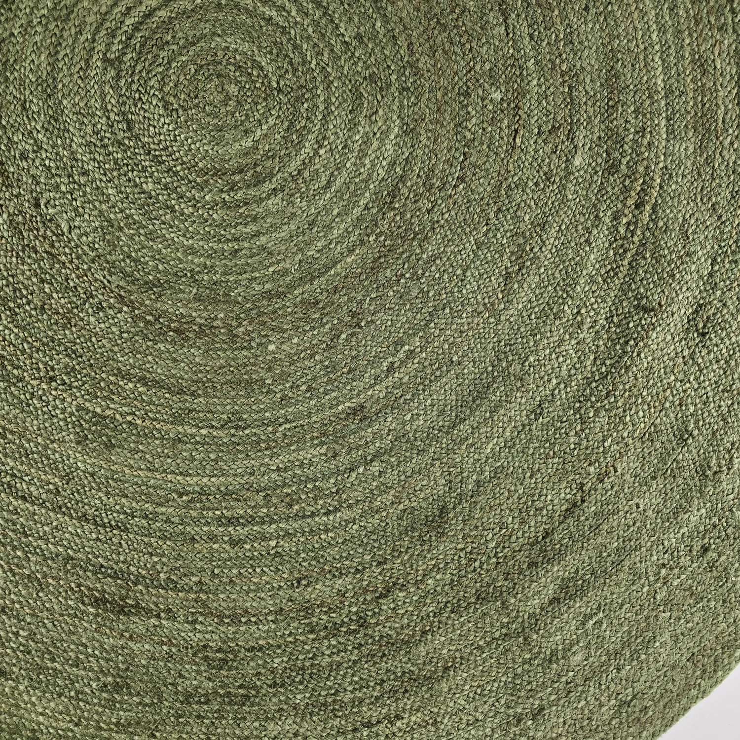 Tappeto rotondo in juta - Amasia (verde militare)