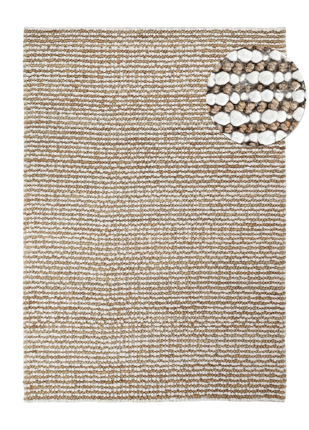 Tappeto In Iuta - Bally Jute/wool Bubble (natura/bianco)