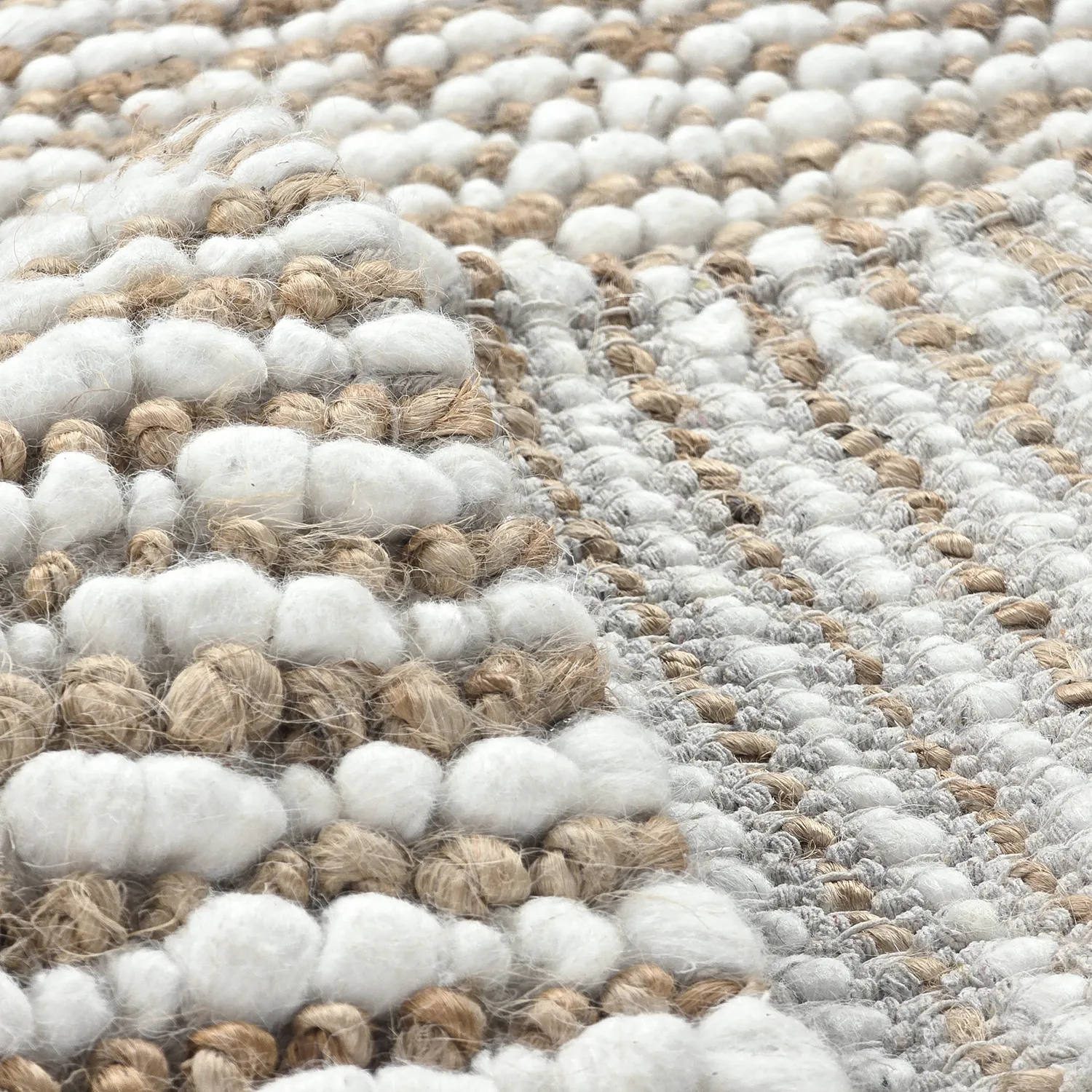 Tappeto In Iuta - Bally Jute/wool Bubble (natura/bianco)