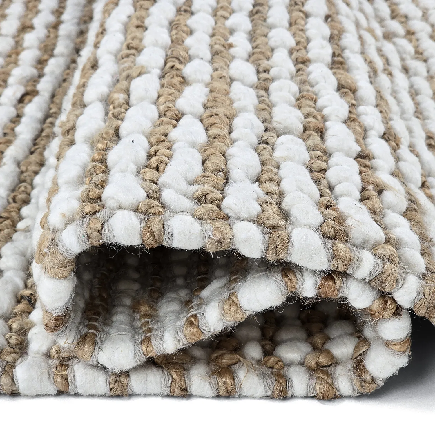 Tappeto In Iuta - Bally Jute/wool Bubble (natura/bianco)